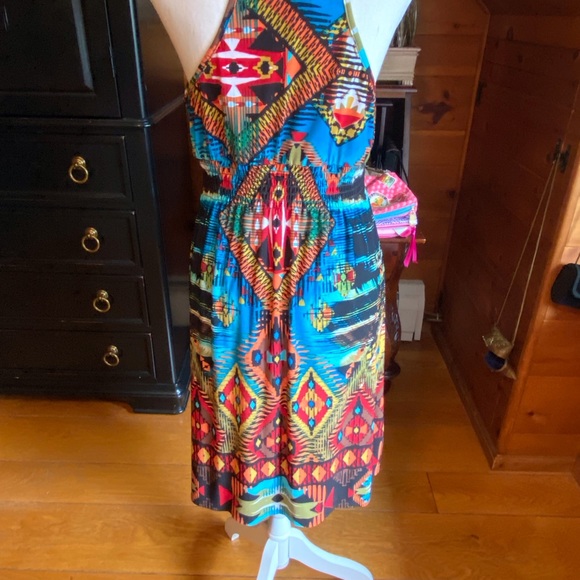 Bison Bisou Aztec Pattern Dress - Picture 4 of 9